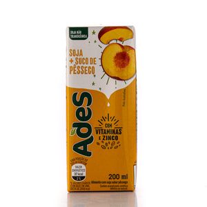 Bebida de Soja Ades Pêssego 200ml