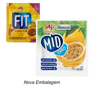 Refresco em Pó Mid Zero Maracujá 8g