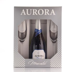Espumante Aurora Moscatel com 2 Taças
