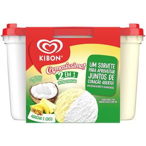 Sorvete Kibon Cremosíssimo Abacaxi com Coco 2lt