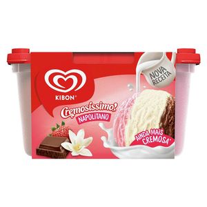 Sorvete Kibon Cremosíssimo Napolitano 1,5lt