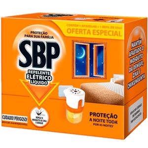 Aparelho Elétrico Sbp 45 Noites + Refil 35ml 1un
