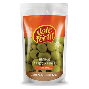 Azeitona Vale Fértil Verde sem Caroço Doypack 120g