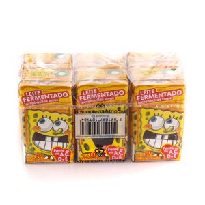 Leite Fermentado Bob Esponja Tradicional 480g com 6Unidades