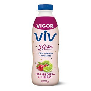 Iogurte Líquido Vigor 3 Grãos Viv Framboesa e Limão 800g