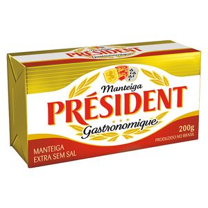 Manteiga President sem Sal Tablete 200g