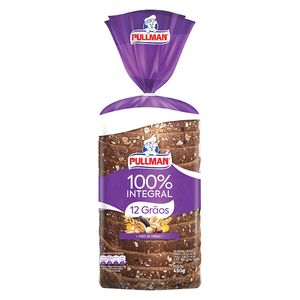 Pão de Forma Pullman 100% Integral 12 Grãos 450g