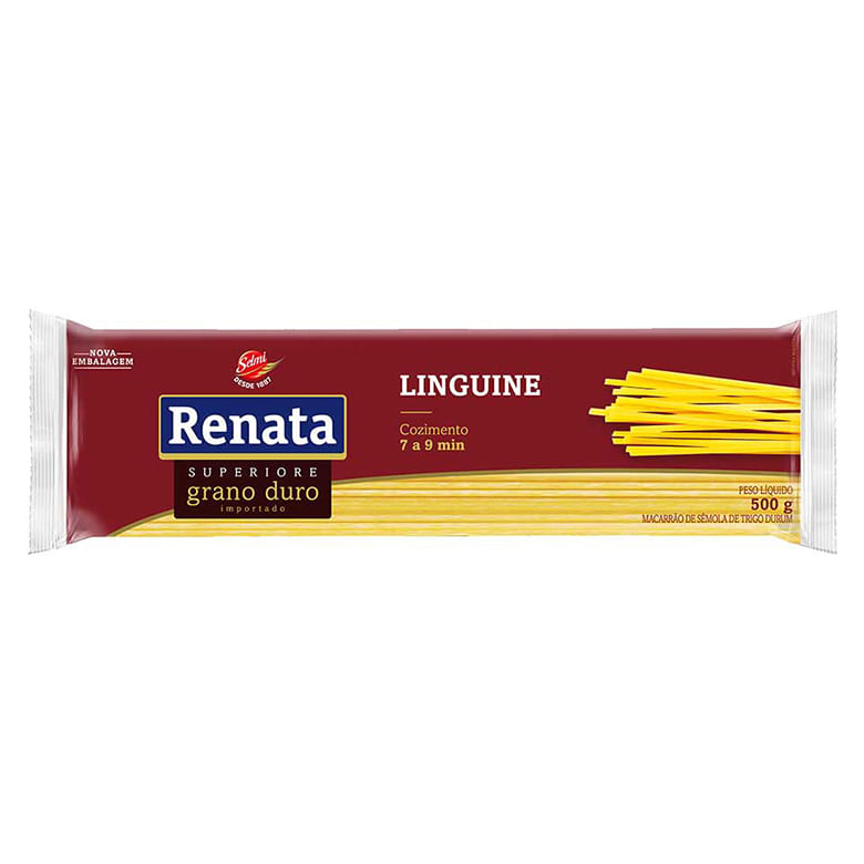 Macarrão Renata Superiore Grano Duro Linguine 500g Covabra