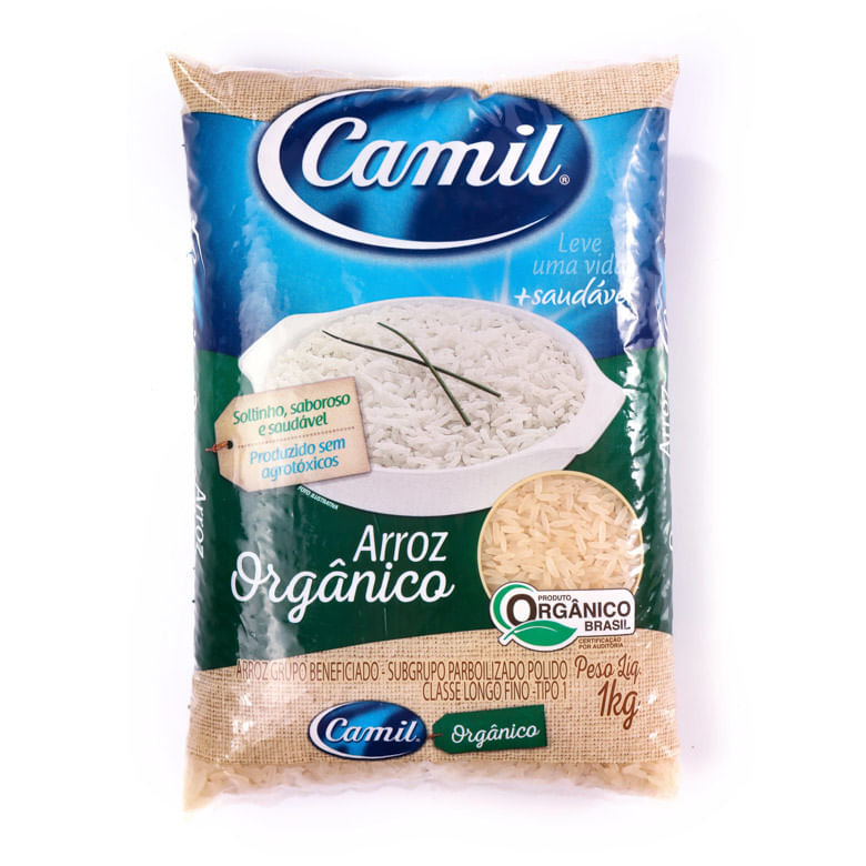 Arroz Camil Orgânico 1kg - Covabra