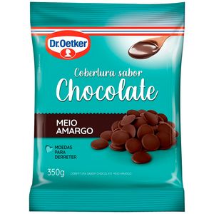 Cobertura Chocolate Dr.Oetker Moeda Meio Amargo 350g