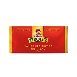 Manteiga Tirolez com Sal Tablete 200gr