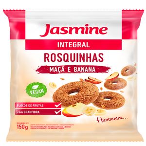 Rosquinha Jasmine Integral Vegana Maçã e Banana 120g