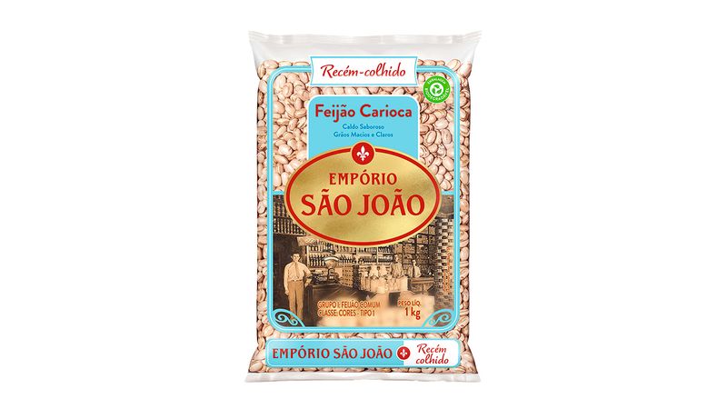 Feijão Empório São João Carioca 1kg - Covabra
