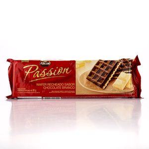 Biscoito Arcor Passion Waffer Chocolate Branco 80g