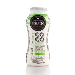 Iogurte Líquido Ati Latte Desnatado Coco Garrafa 180g