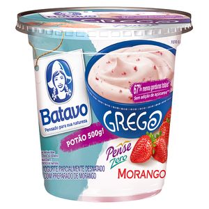 Iogurte Batavo Grego Pense Zero Morango 450g