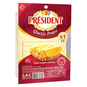 Queijo Prato President Fatiado 150g