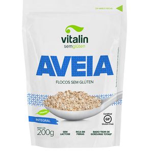 Aveia Vitalin Integral Sem Glúten Flocos 200g