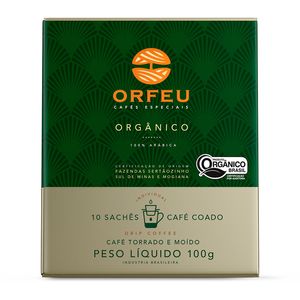 Café Orfeu Drip Coffee Orgânico com 10 Sachês 100g