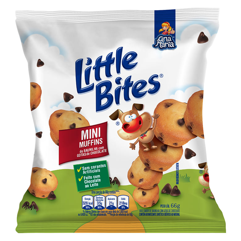 Mini Muffins Little Bites Baunilha 66g - Covabra