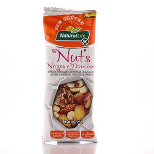 Cereal Barras Natural Life Nuts Damasco e Nozes sem Glúten 30g