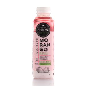 Iogurte Líquido Ati Latte Desnatado Morango Garrafa 500g