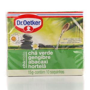 Chá Dr.Oetker Misto Gengibre, Abacaxi e Hortelã 15g