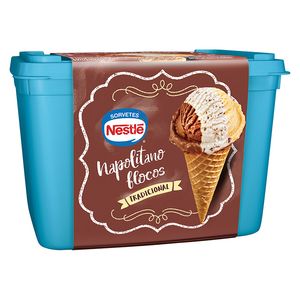 Sorvete Nestlé Retro Napolitano Flocos 1,5lt