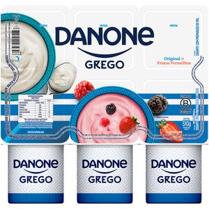 Iogurte Grego Danone Original e Frutas Vermelhas 510g 6 unidades
