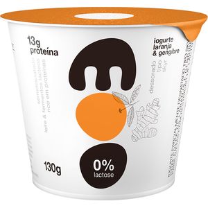 Iogurte Moo Skyr 12g Proteína Zero Lactose Laranja e Gengibre 130g