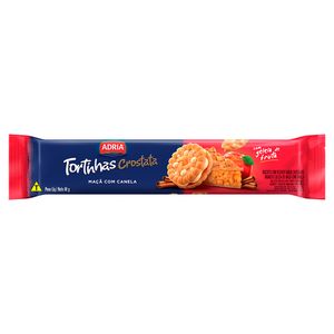 Biscoito Adria Tortinhas Crostata Chocolate Branco Geléia Maçã com Canela 80g