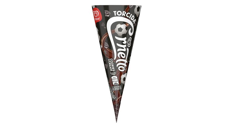 Sorvete Corneto Cookies & Cream Torcida 1un - Covabra