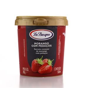 Sorvete La Basque Morango com Pedaços 500ml