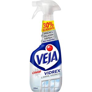 Limpa Vidros Veja Vidrex Cristal Pulverizador com 30% Desconto 500ml