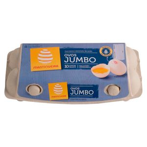 Ovos Mantiqueira Jumbo Branco Polpa com 10 un