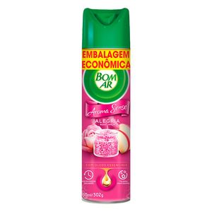 Desodorizador Bom Ar Embalagem Econômica Aroma Sense Alegria Aerosol 360ml