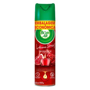 Desodorante Bom Ar Embalagem Econômica Aroma Sense Romance Aerosol 360ml