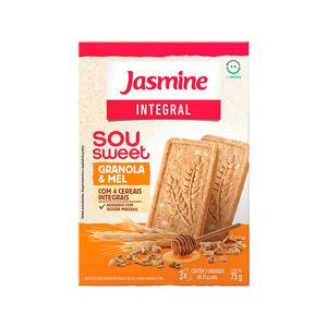 Biscoito Jasmine Sou Sweet Integral Vegano Granola e Mel75g