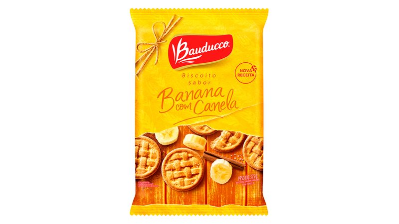 BISCOITO BAUDUCCO 375G BANANA C/CANELA - cricare