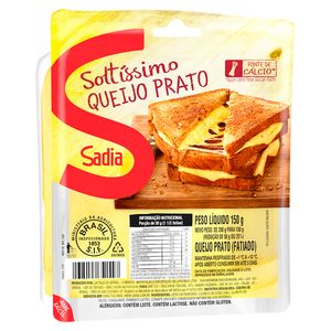 Queijo Prato Sadia Soltíssimo 150g