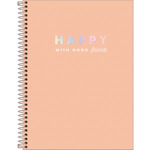 Caderno Universitário Tilibra Capa Dura Happy 16 Matérias 256 Folhas