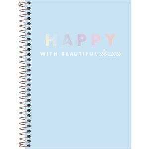 Caderneta Espiral Tilibra Capa Dura Happy 1/8 80 Folhas