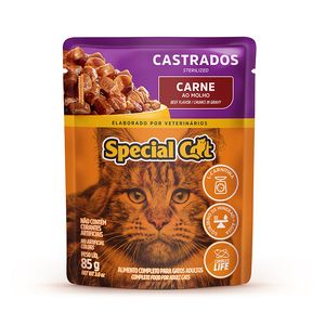 Alimento para Gatos Special Cat Castrados Carne Sachê 85g