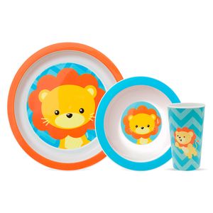 Kit para Refeição Buba Fun Animal Leão un