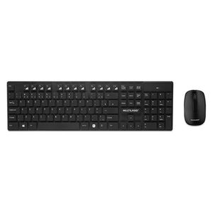 Teclado e Mouse Multilaser S/Fio Teclas Flutuantes Preto USB