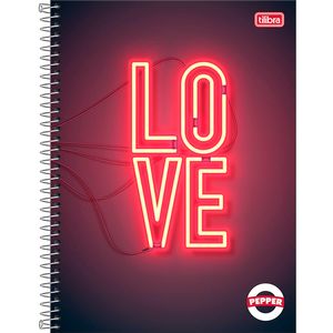 Caderno Universitário Tilibra Capa Dura Pepper Feminino 10 Matérias 160 Folhas