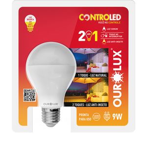 Lâmpada Ourolux Controled 2steps 9W+Anti Inseto
