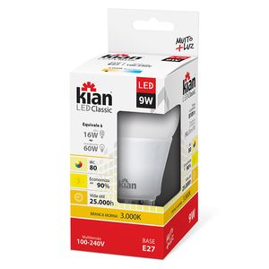 Lâmpada Kian Led Classic 9W Bivolt Amarela