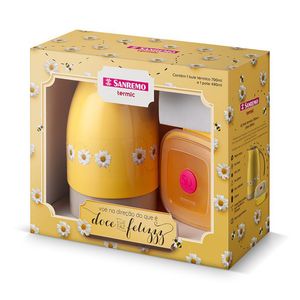 Kit Bule Térmico Sanremo 700ml + Filtro para Café N.102 Açaí un