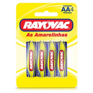 Pilha Rayovac Comum Pequena AA4 com 4Unidades